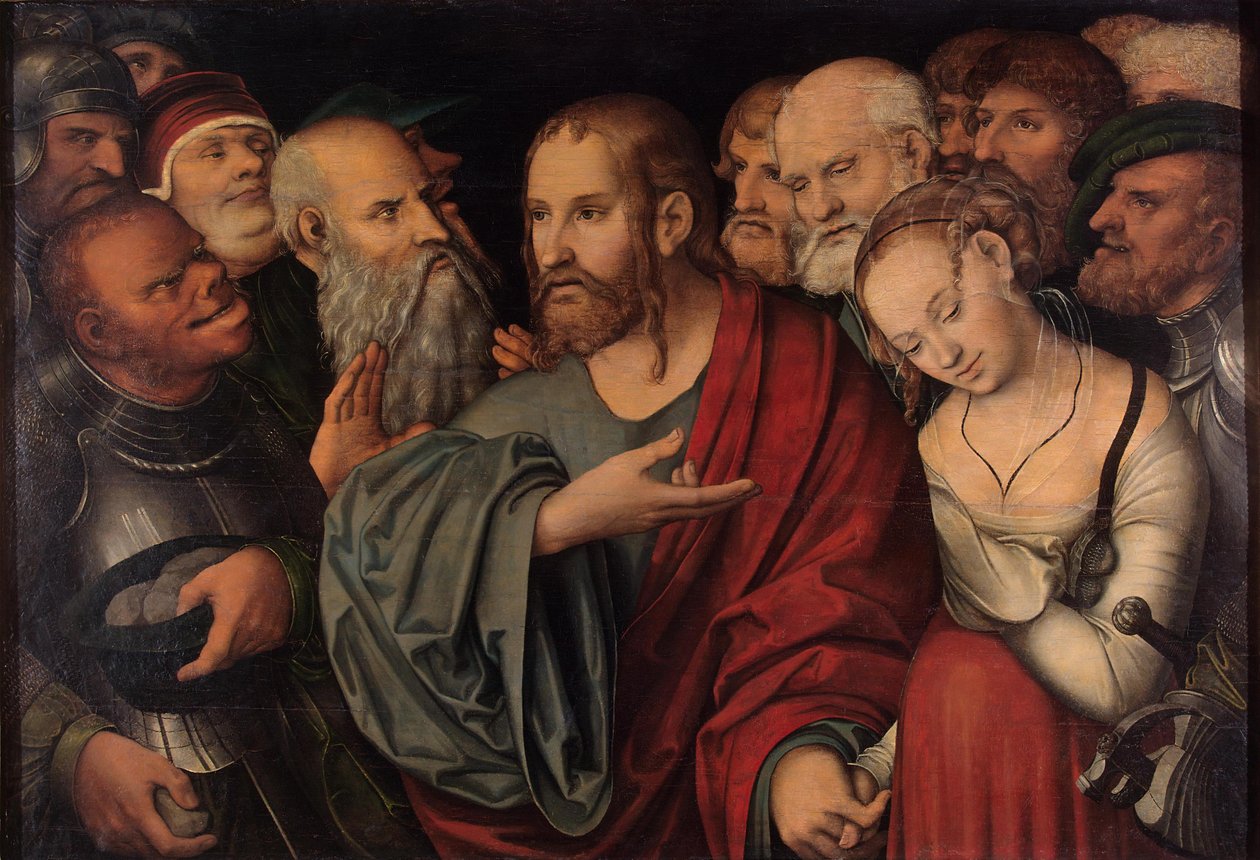 Le Christ et la femme adultère - Lucas Cranach the Younger