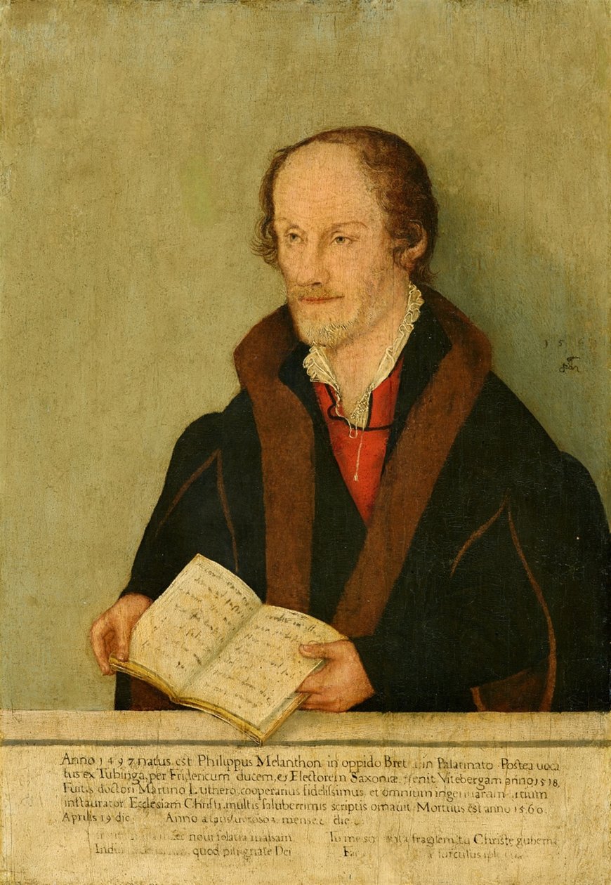 Portrait de Philipp Melanchthon - Lucas Cranach the Younger
