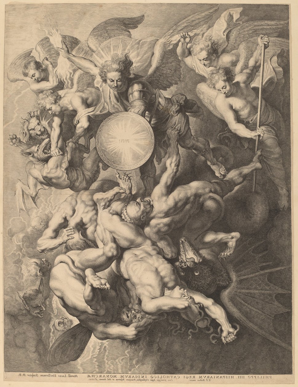 La chute des anges rebelles - Lucas Emil Vorsterman after Sir Peter Paul Rubens