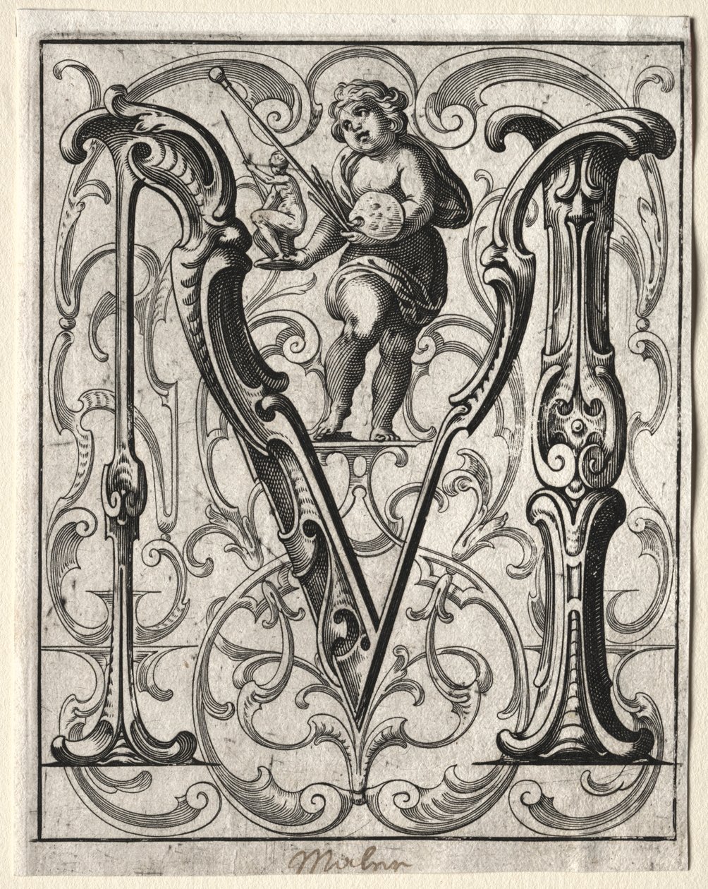 Nouveau livret ABC : M, 1627 - Lucas Kilian