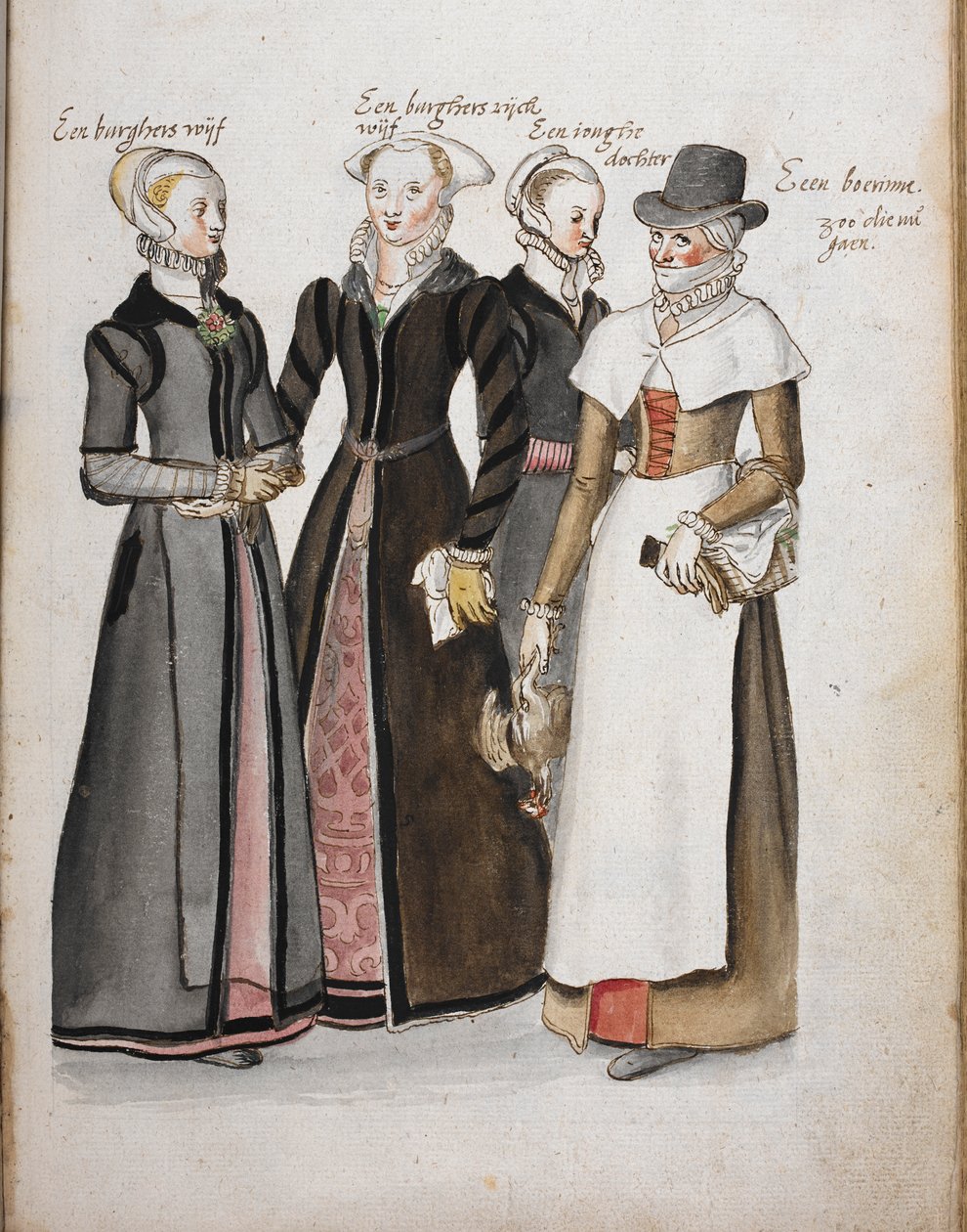 Quatre Anglaises en tenue de l