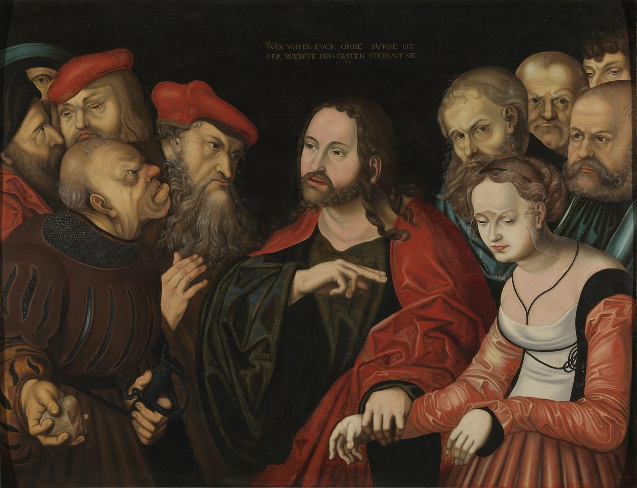 Christ et la femme adultère - Lucas the Elder (after) Cranach