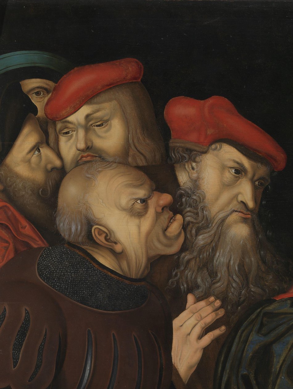 Christ et la femme adultère (détail) - Lucas the Elder (after) Cranach