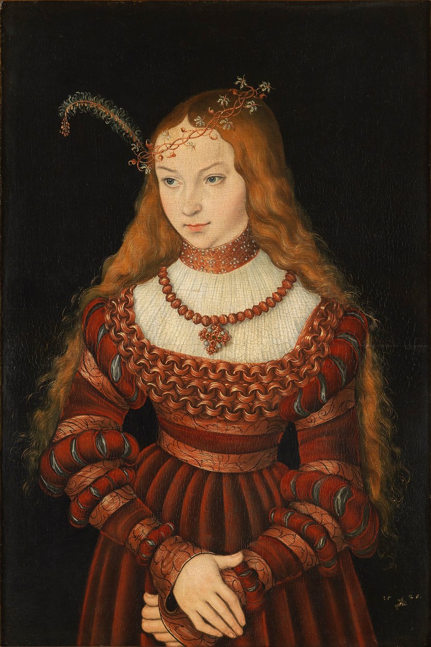Portrait de fiançailles de Sybille de Clèves - Lucas the Elder Cranach