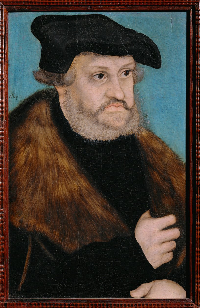 Le prince électeur Friedrich der Weise ... (peinture sur bois) - Lucas the Elder Cranach