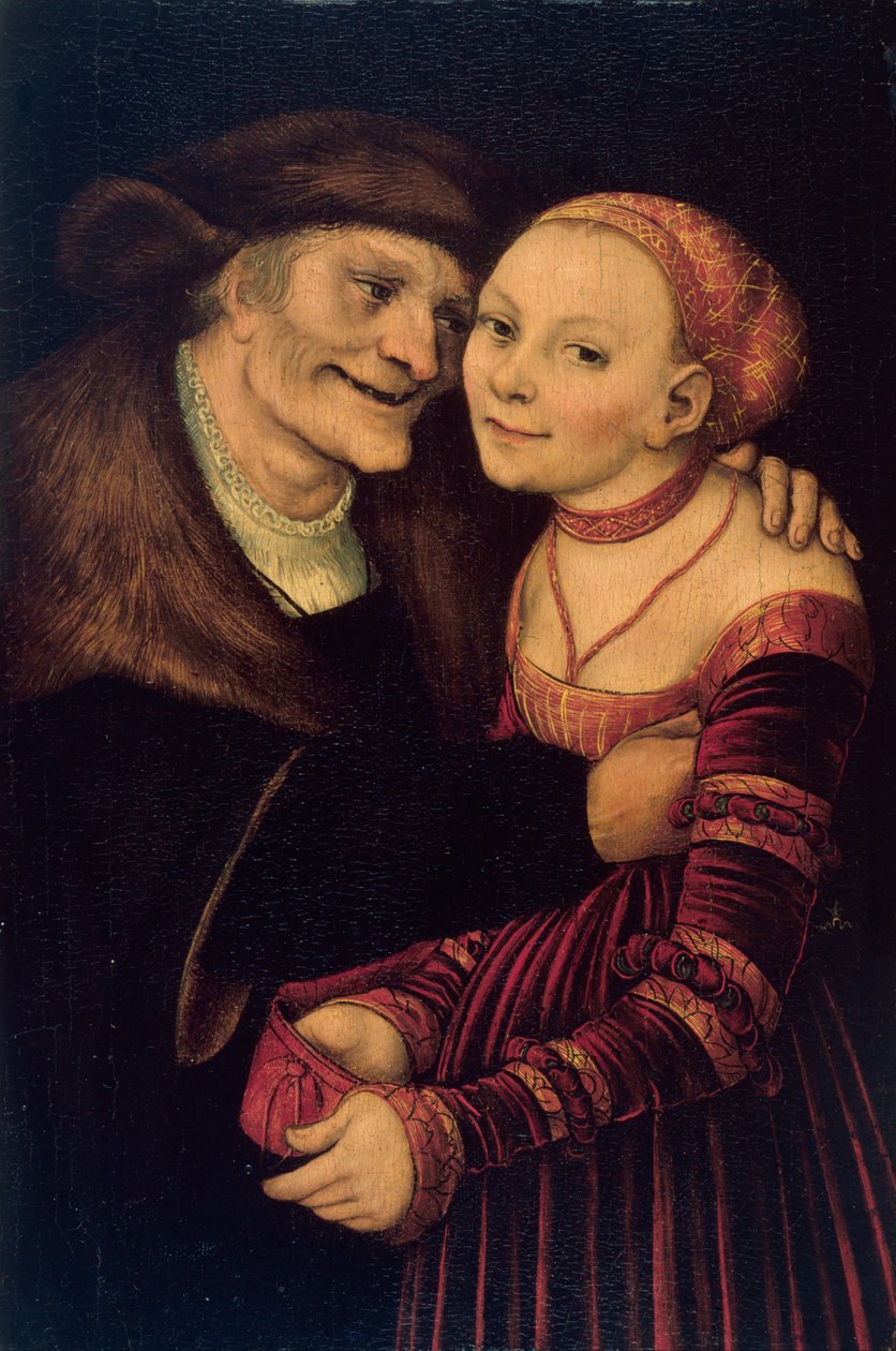 Le couple mal assorti - Lucas the Elder Cranach
