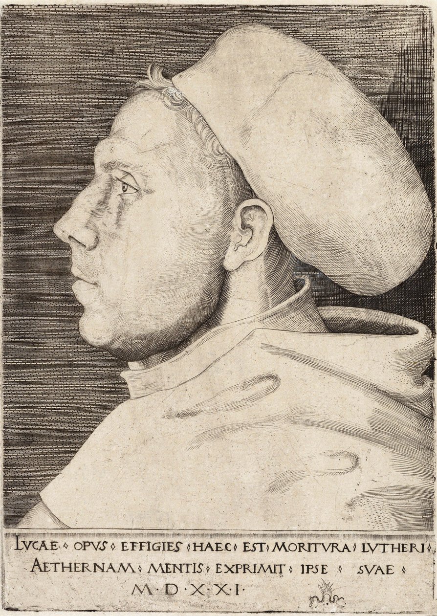 Martin Luther en tant que frère augustin par Lucas Cranach l