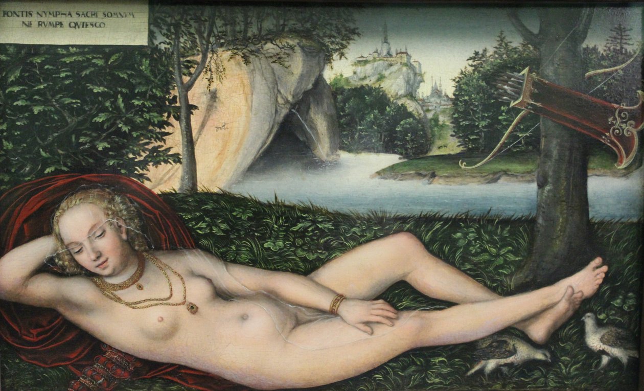 Nymphe à la source, après 1537 (huile sur bois de chêne) - Lucas the Elder Cranach