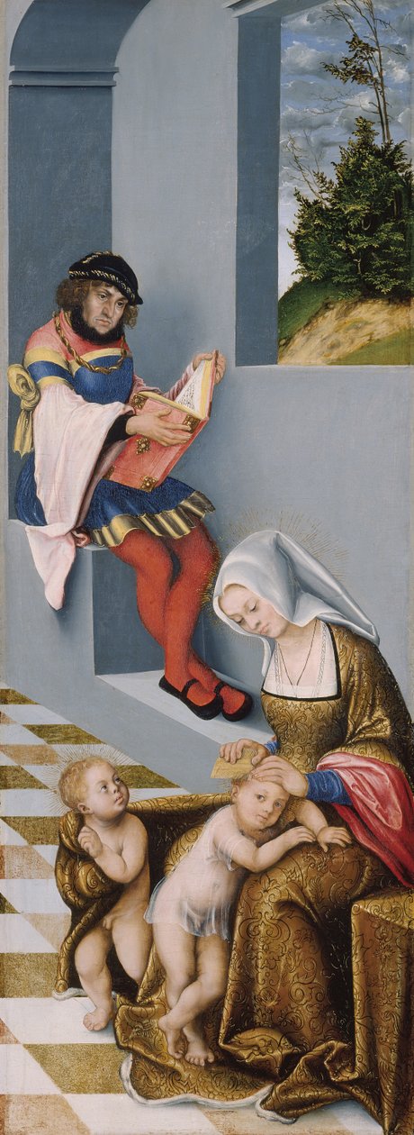 La Sainte Parenté (dite Retable de Torgau) panneau droit - Lucas the Elder Cranach