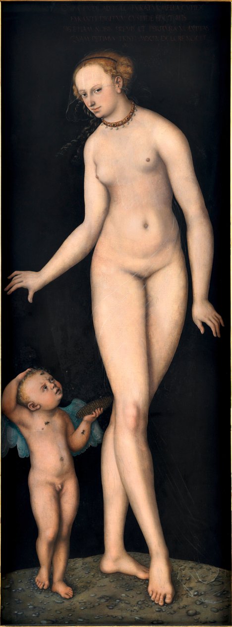 Vénus avec Cupidon le voleur de miel, par Cranach, Lucas l