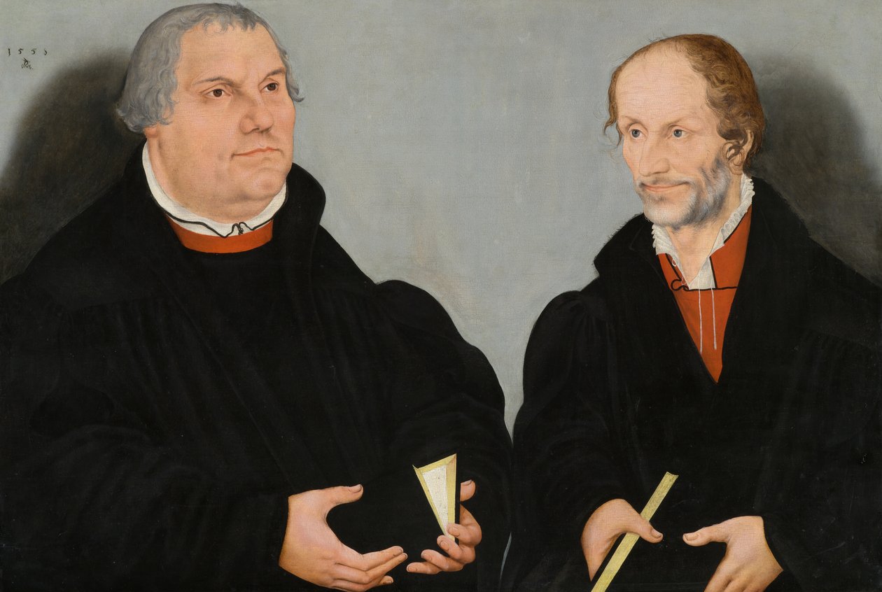 Martin Luther (1483-1546) et Philipp Melanchthon (1497-1560) - Lucas the Younger Cranach