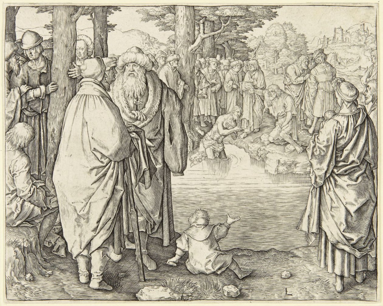 Le baptême du Christ - Lucas van Leyden