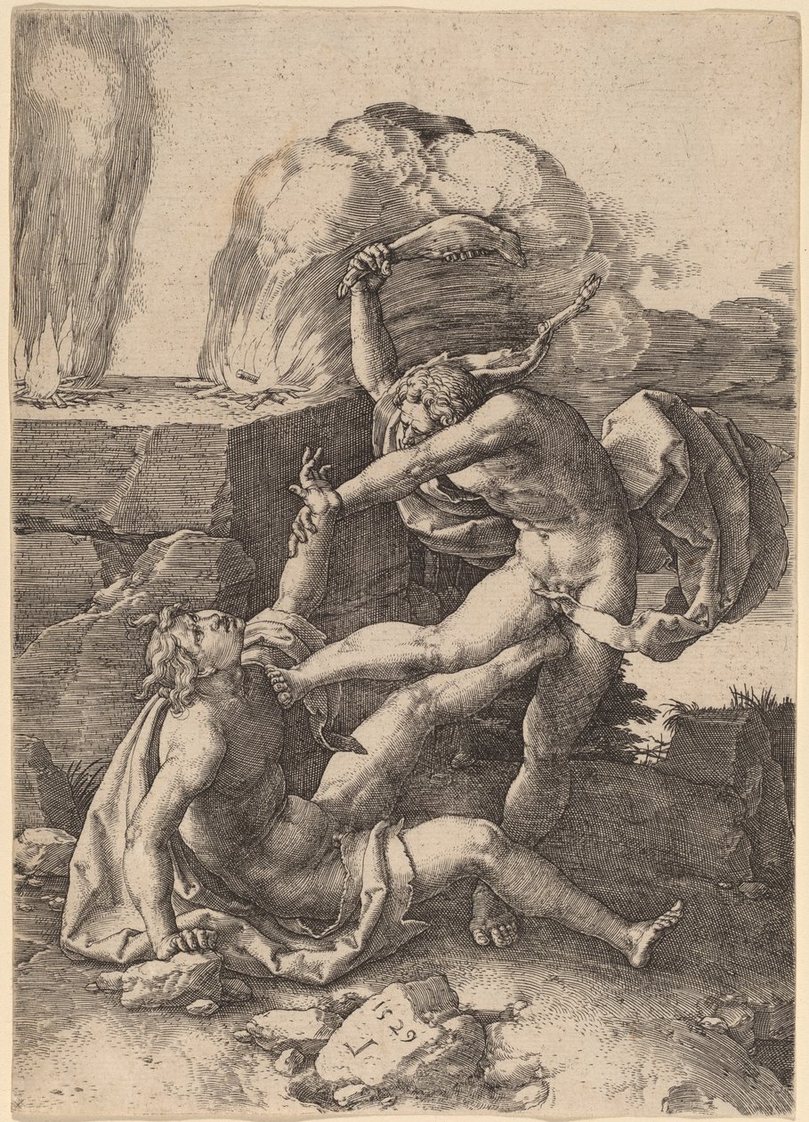 Caïn tuant Abel - Lucas van Leyden