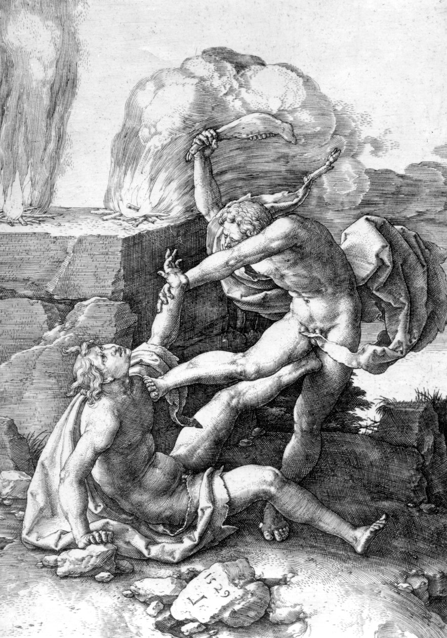 Caïn tuant Abel - Lucas van Leyden