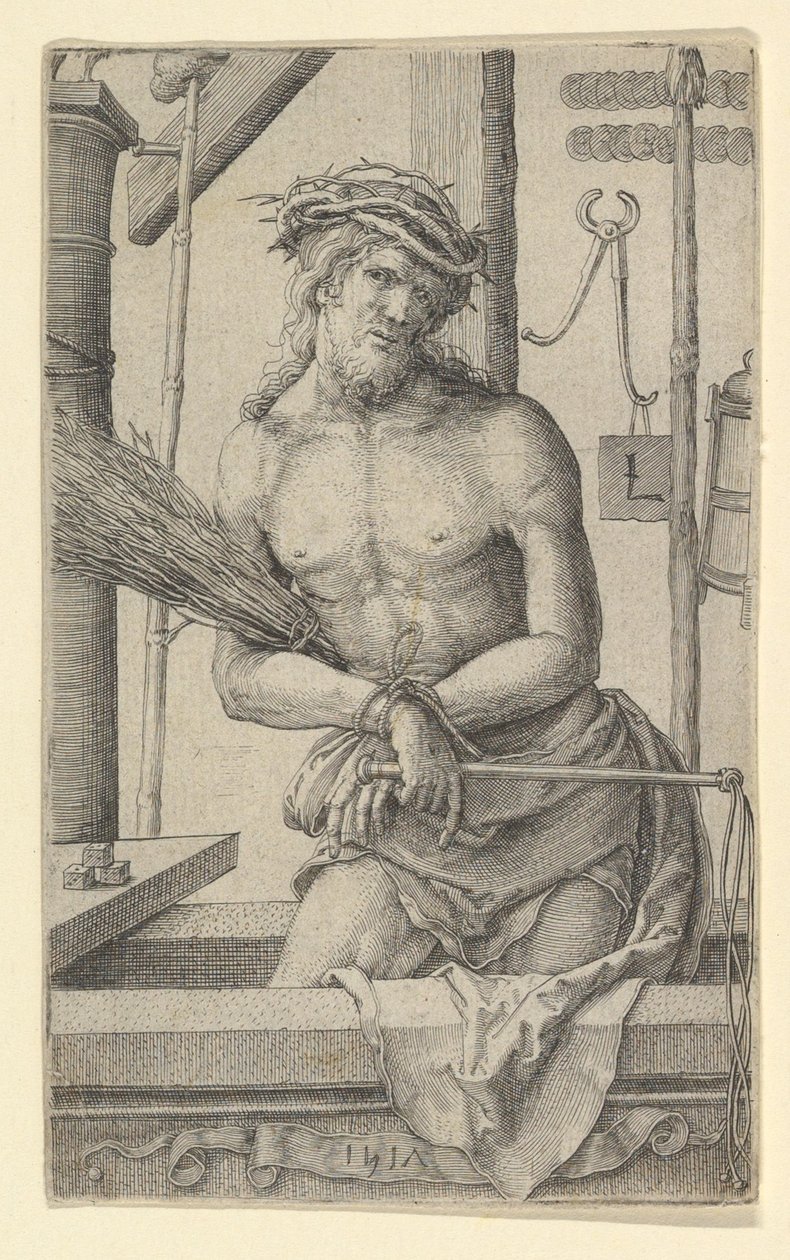 Christ en homme de douleurs avec les instruments de la Passion - Lucas van Leyden