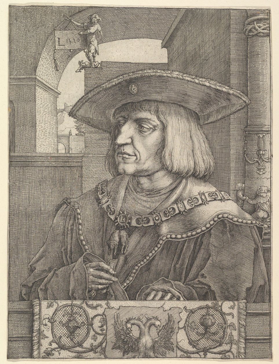 Empereur Maximilien I, 1520 - Lucas van Leyden
