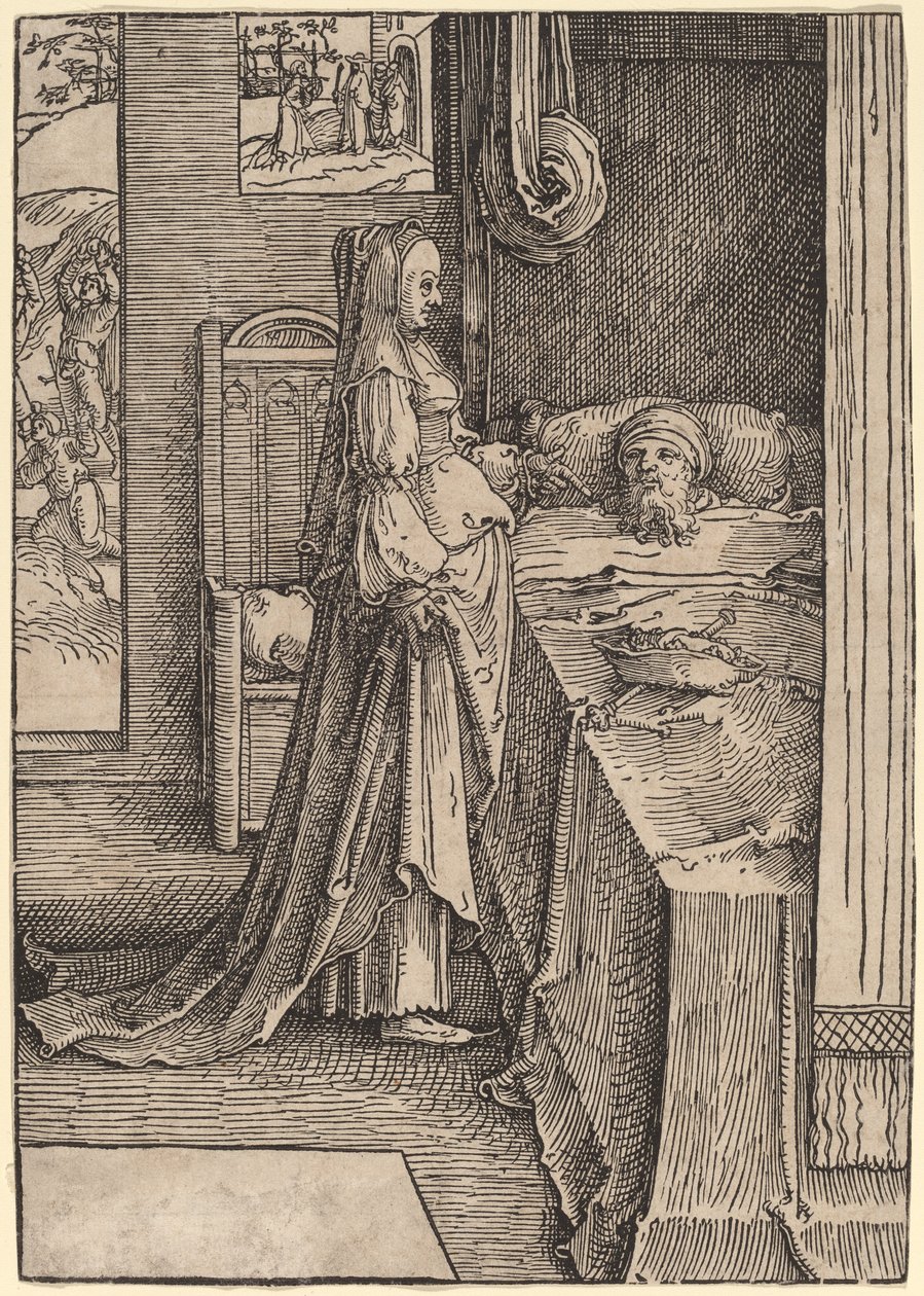 Jézabel promettant la vigne de Naboth au roi Achab - Lucas van Leyden