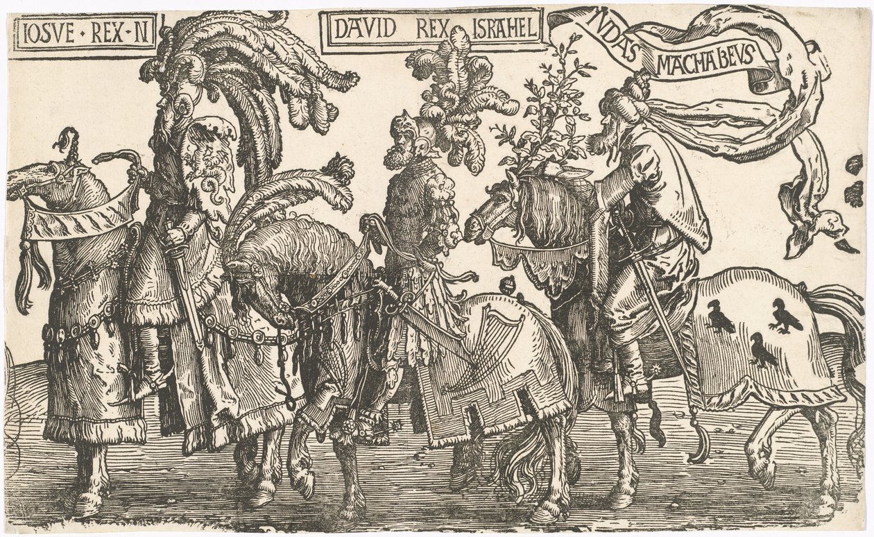 Josué, David, Judas Maccabée - Lucas van Leyden
