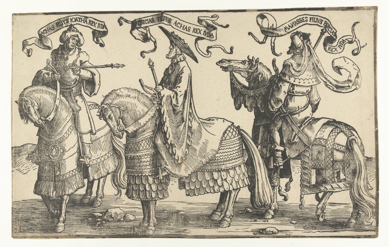 Rois Achaz, Ézéchias et Manassé - Lucas van Leyden