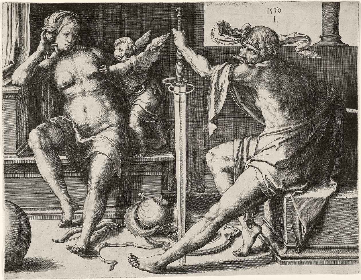 Mars, Vénus et Cupidon - Lucas van Leyden