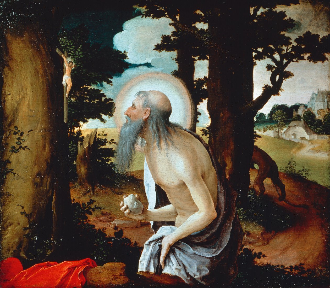 Saint Jérôme pénitent - Lucas van Leyden