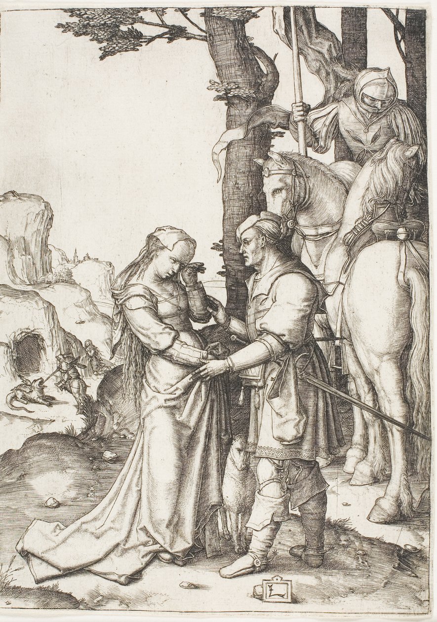 Saint Georges libérant la princesse - Lucas van Leyden