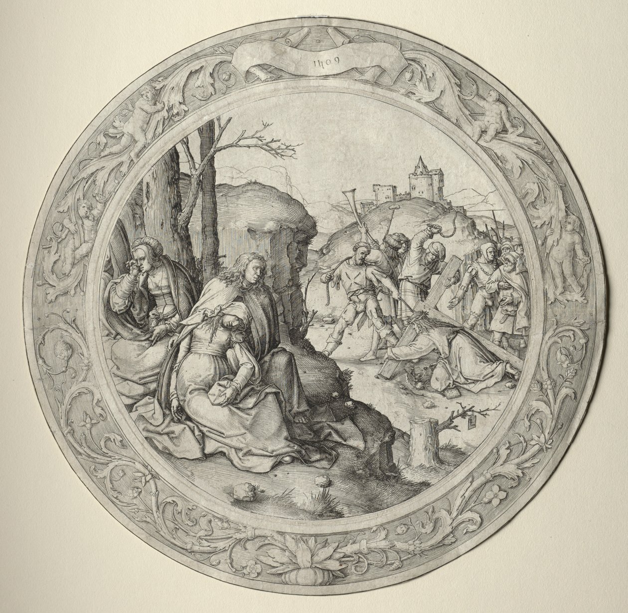 La Passion Ronde : Christ portant la croix - Lucas van Leyden