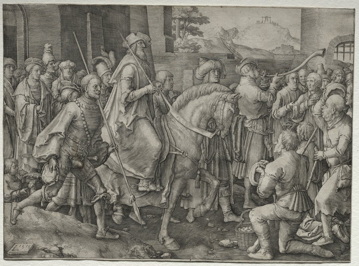 Le triomphe de Mardochée - Lucas van Leyden