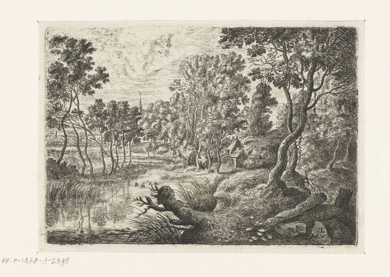 Paysage avec un ruisseau - Lucas van Uden