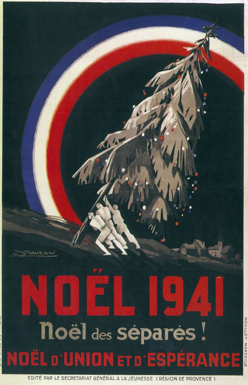 Affiche pour Noël des prisonniers, France - Luciano Achille Mauzan