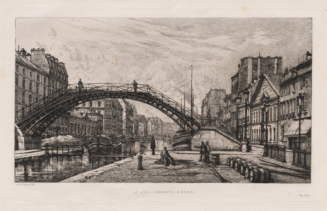 Le Quai Jemmapes à Paris, 1881 - Lucien Gautier