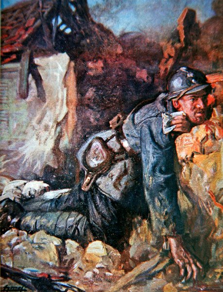 Messager blessé à la bataille de Verdun - Lucien Hector Jonas