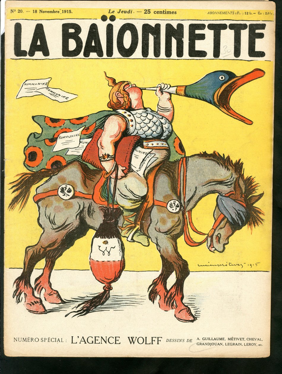Couverture de "La Baionnette", Satirique en Couleurs - Lucien Metivet