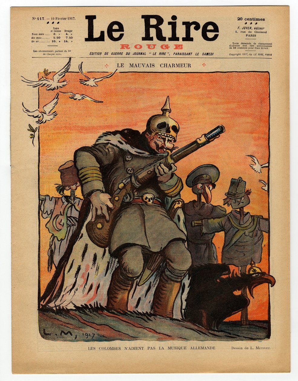 Couverture de "Le Rire Rouge", Satirique en Couleurs - Lucien Metivet