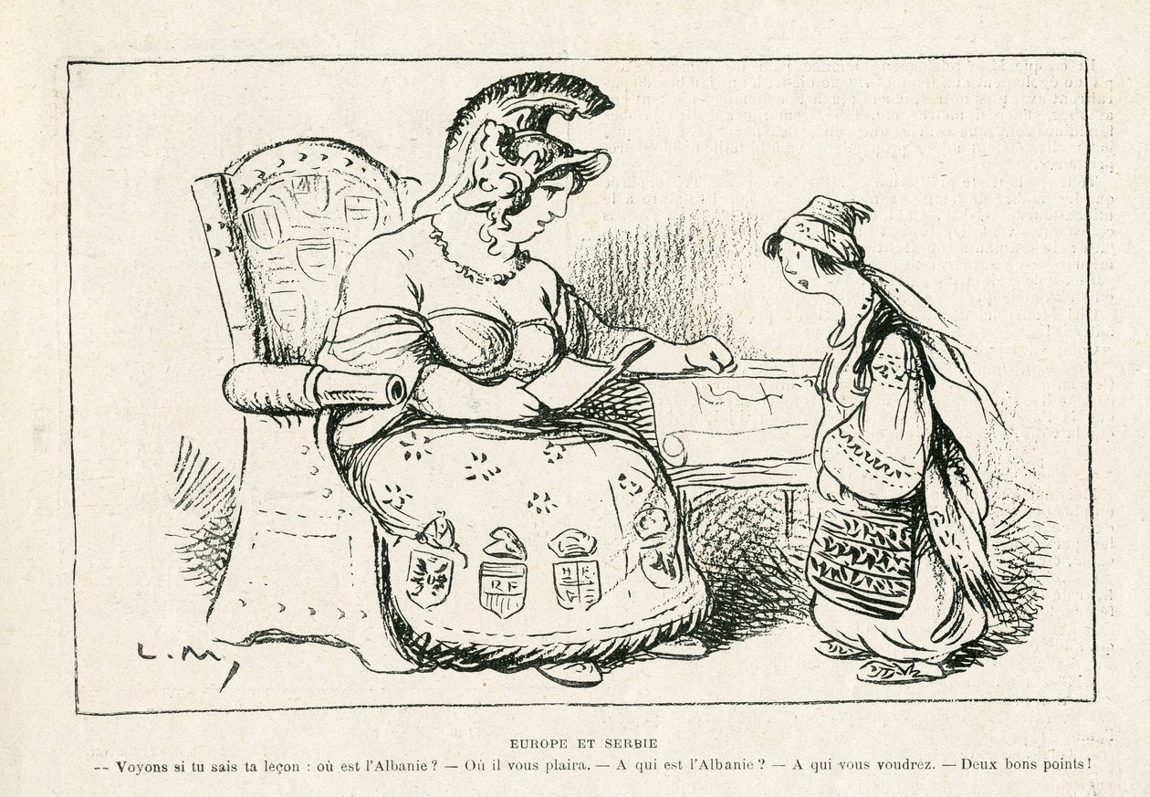 Illustration dans Le Rire, 01/11/13 - Europe et Serbie - Guerre de 14-18 - Lucien Metivet