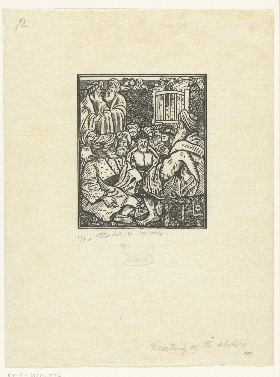 Réunion de Boaz avec les dix anciens - Lucien Pissarro