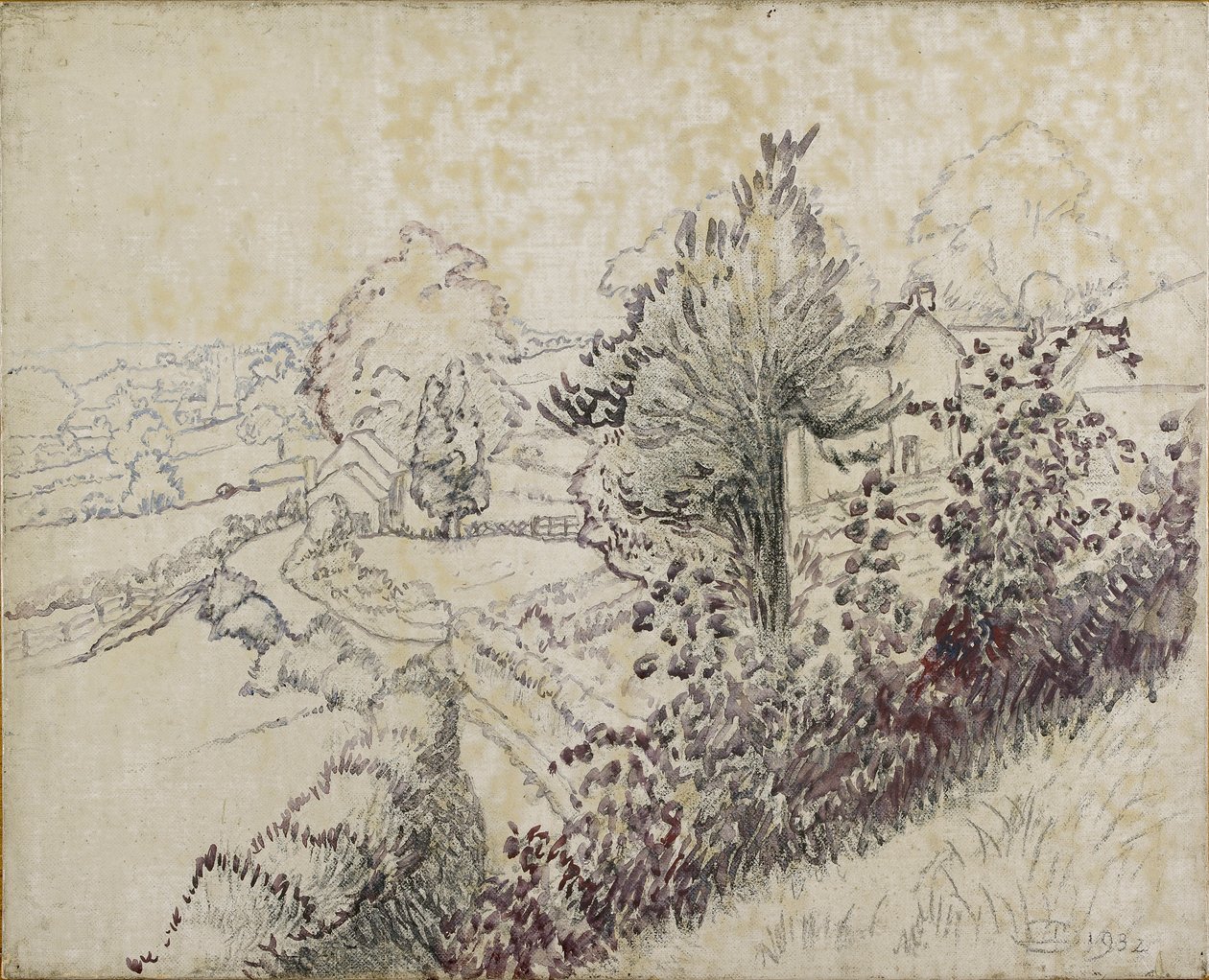 Vue de Leintwardine, 1932 - Lucien Pissarro
