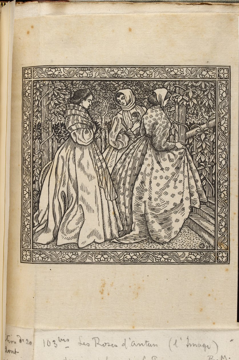 Femmes aux marches du jardin, gravures sur bois de Lucien Pissarro, vers 1885-1940 - Lucien Pissarro