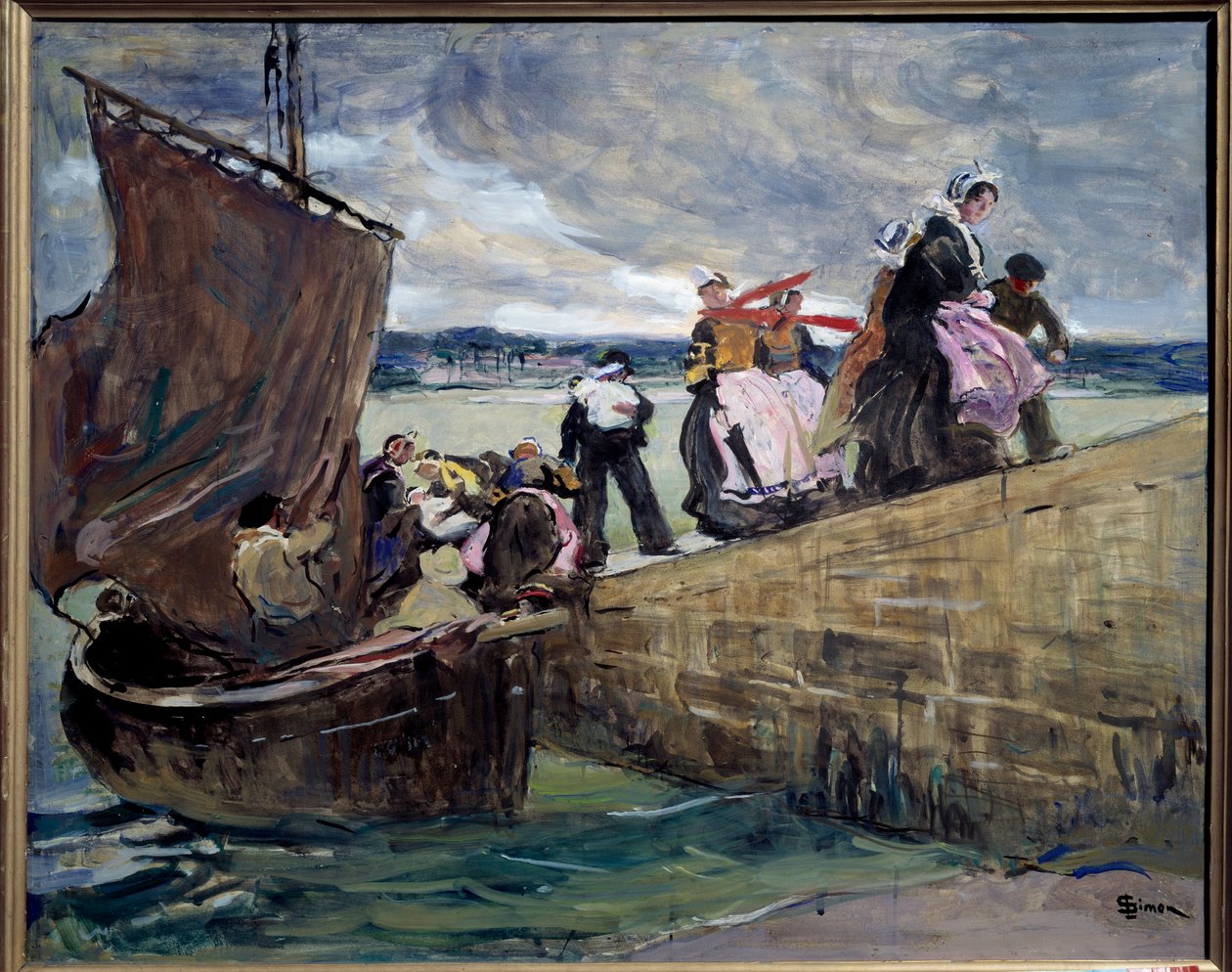 Le contrebandier à Sainte Marine en Bretagne - Lucien Simon