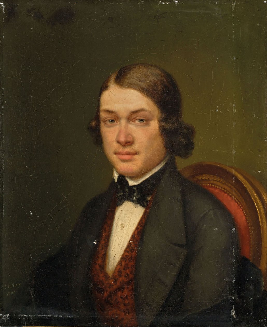 Portrait du compositeur Robert Schumann, 1842 - Lucienne Collière