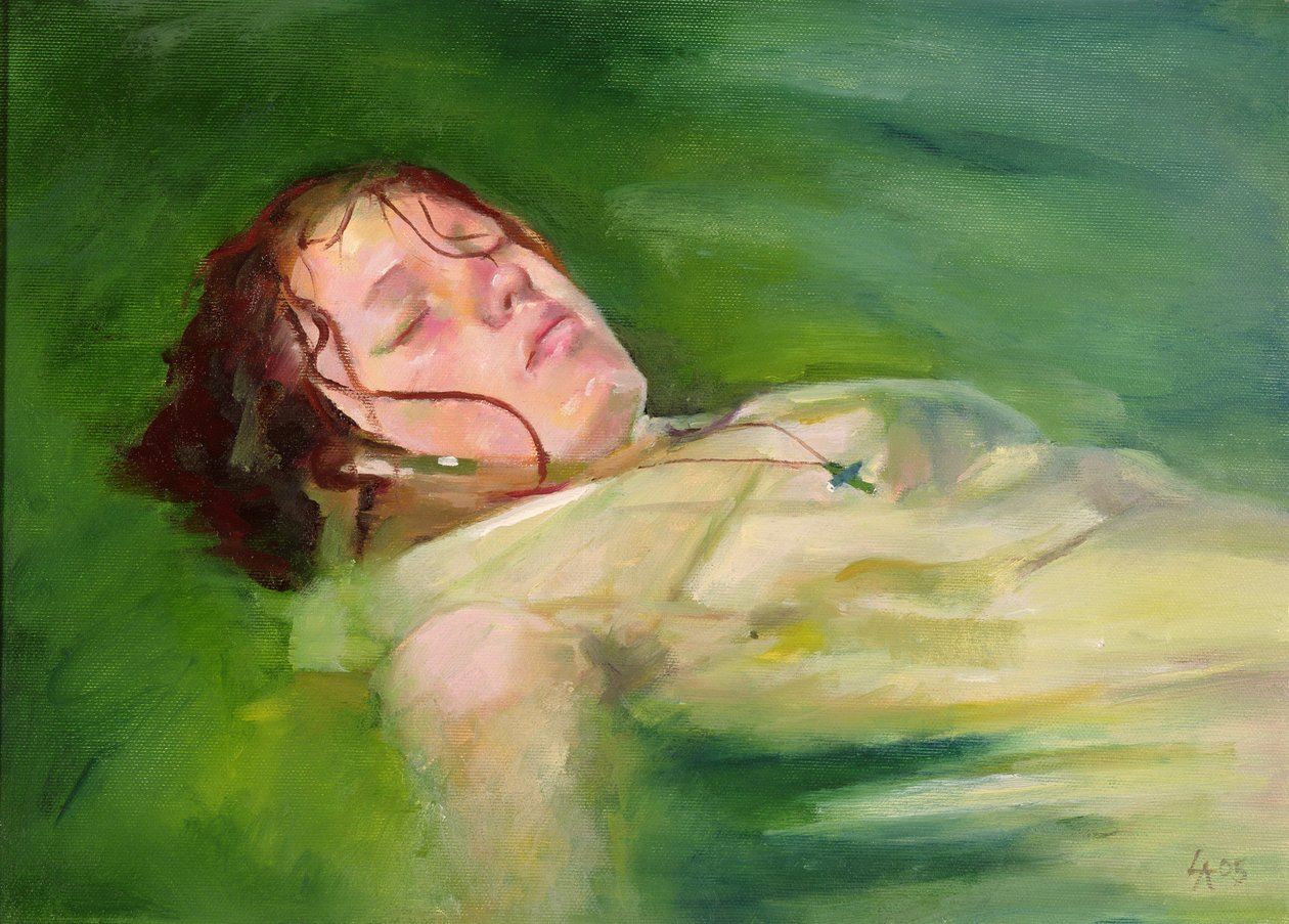 Fille à la dérive, 2004 (huile sur toile) - Lucinda Arundell
