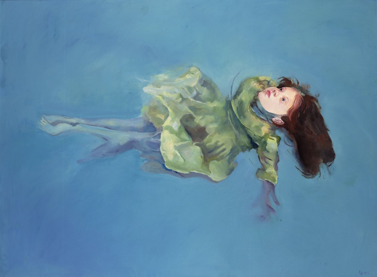 Fille flottante, 2004 (huile sur toile) - Lucinda Arundell
