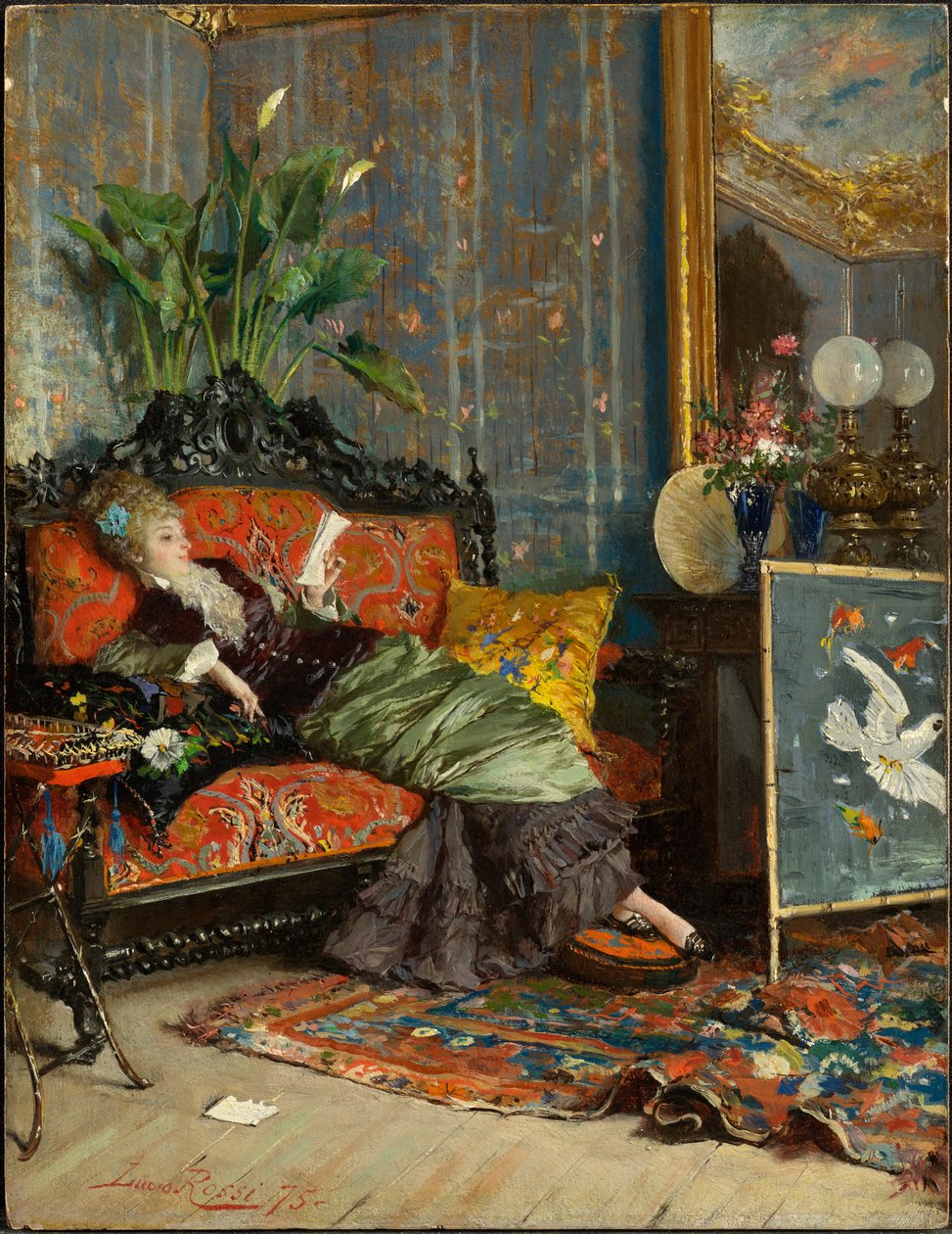 Jeune Femme Lisant, 1875 - Lucius Rossi