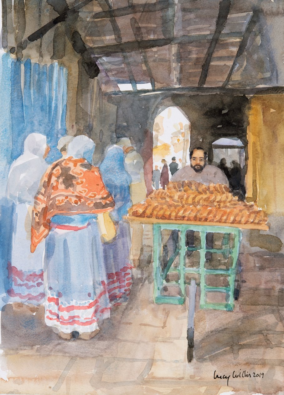 Vendeur de bagels dans la vieille ville, Jérusalem - Lucy Willis