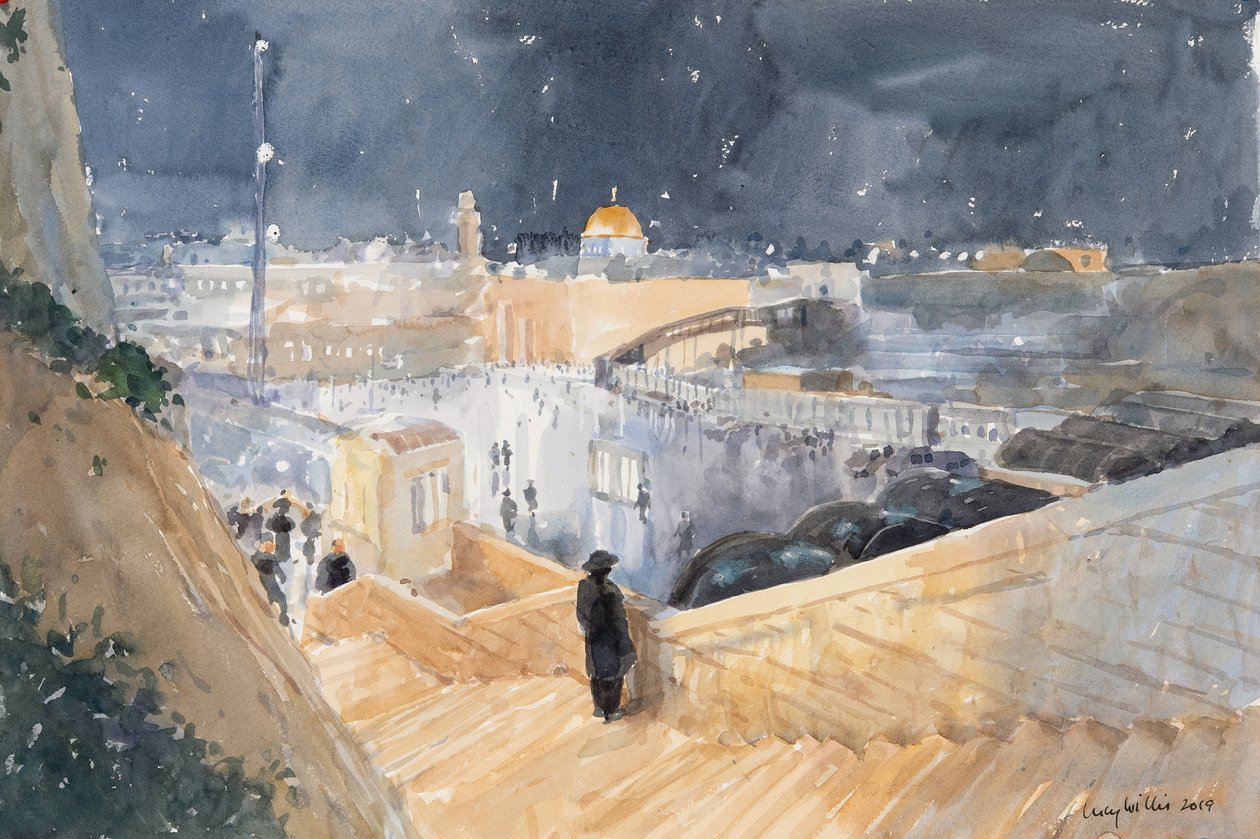 Le Mur occidental, nuit, Jérusalem, 2019 - Lucy Willis