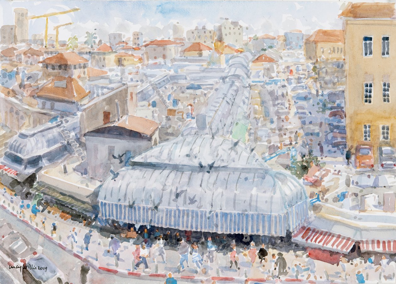 Vue depuis le balcon, Mahane Yehuda, Jérusalem - Lucy Willis