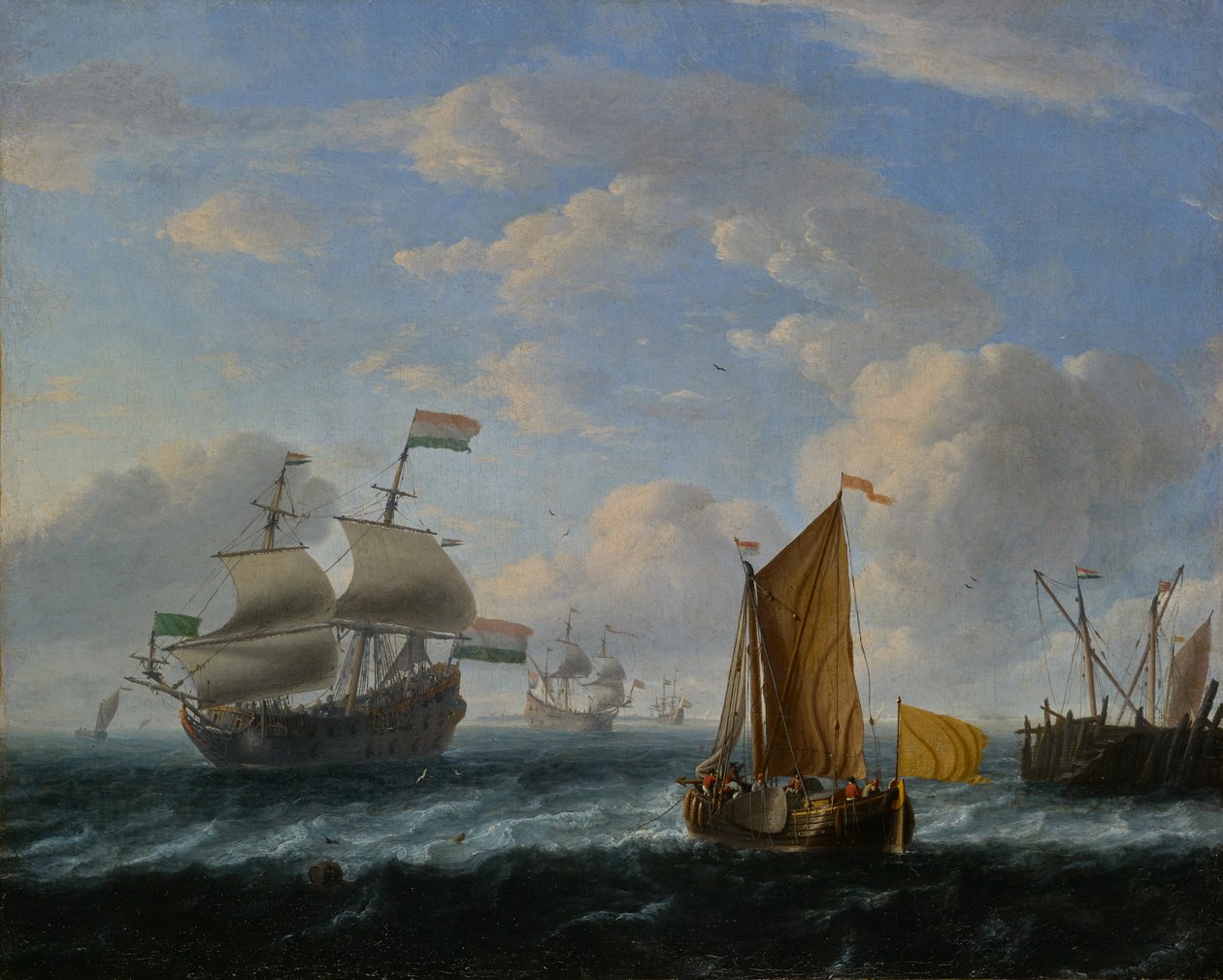 Navires de guerre néerlandais - Ludolf Backhuysen