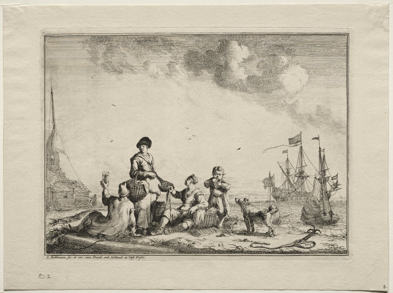 Vendeur de poissons, 1701 - Ludolf Backhuysen
