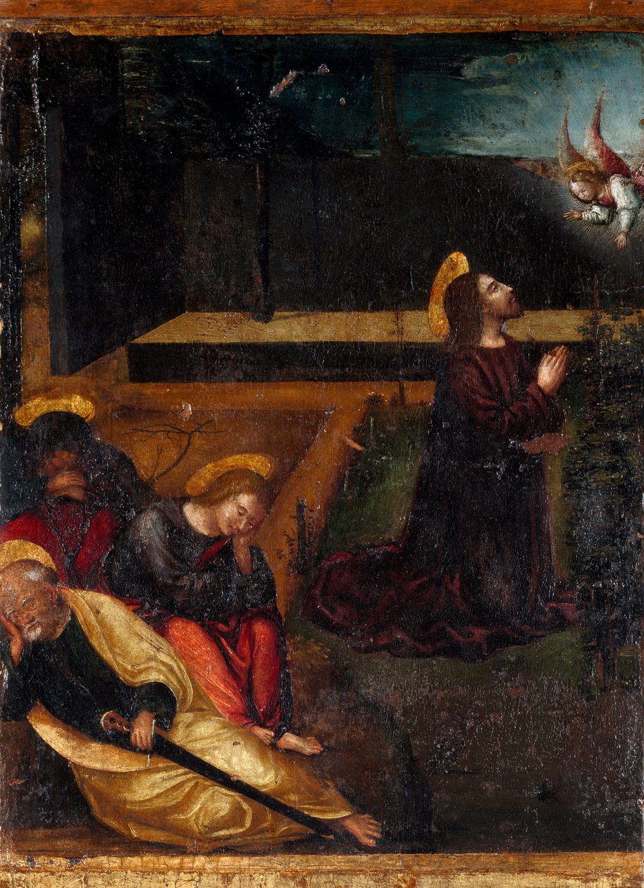 Prière dans le jardin des oliviers Série des 15 mystères du Rosaire - Ludovico Brea