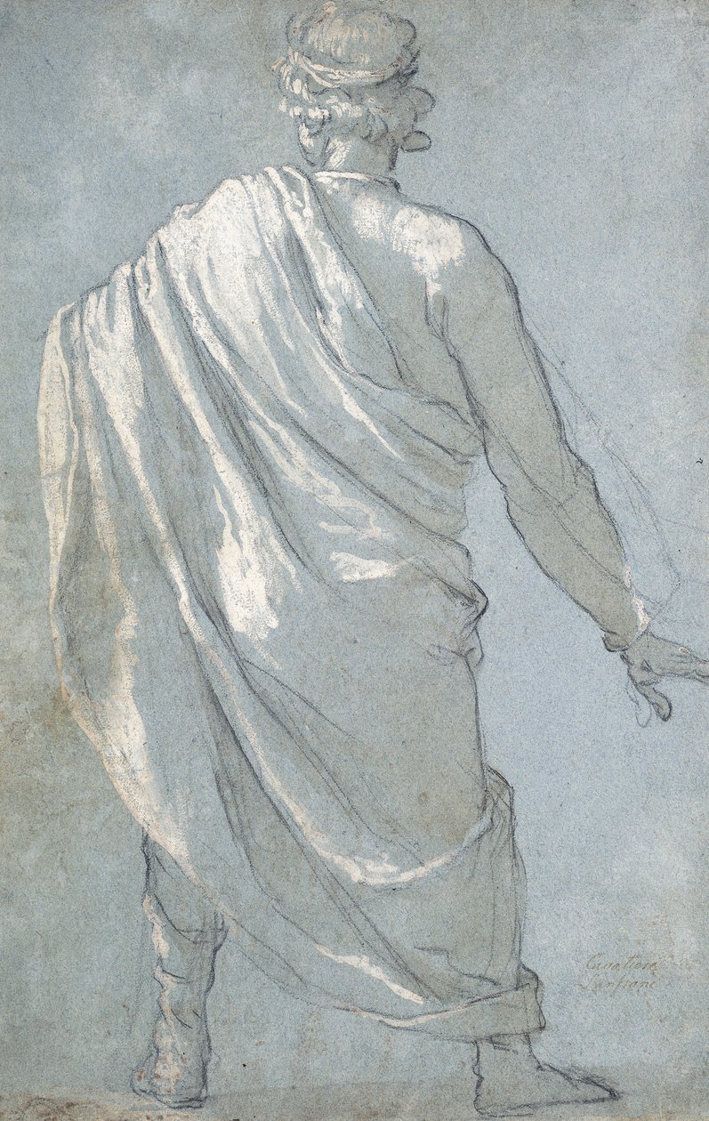 Un homme vu de dos portant un manteau - Ludovico Cardi Cigoli